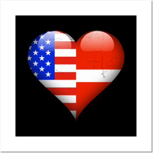 Half American Half Danish - Gift for Danish From Denmark Posters and Art